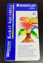 Staedtler Watercolor Pencils #124 Karat Aquarell Germany 12 in set Vintage - $19.79