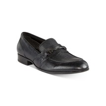 Alfani Men Slip On Moc Toe Horse Bit Loafers Chester US 9M Black Leather - £27.52 GBP