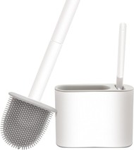 Silicone Flex Toilet Brush with Holder and Holder with a Small Brush Fle... - £19.77 GBP