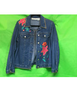 Susan Bristol Women’s Jean Jacket With Flowers Size M - $34.00