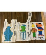 Sesame Street Cut Sew Panel Cookie Monster Bert Ernie Oscar Grouch Vintage - $11.02