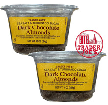 2 Packs Trader Joe&#39;s Sea Salt &amp; Turbinado Sugar Dark Chocolate Almonds 1... - $18.95