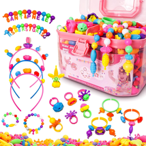 Arthopt Snap Pop Beads 700Pcs DIY Jewelry Making Kit for Girls, Kids Bra... - $40.26