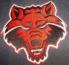 Arkansas State Red Wolves Logo Iron On Patch - £3.92 GBP
