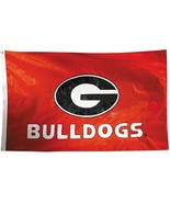 University Georgia Bulldogs Double Sided Nylon Applique 3&#39;x5&#39;Flag brass ... - £38.36 GBP