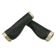 Propalm Bicycle Retro Cowhide Genuine Cattle Leather Handlebar Cover Lock Grips  - £99.95 GBP