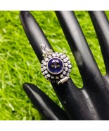 Purple Stone Box Ring | Vintage Tribal Adjustable Ring | Oxidized Silver... - $934.70 MXN