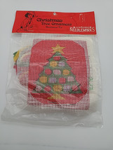 Pkg Vtg NOS Contessa Needleworks XMAS Mini XMAS TREE NEEDLEPOINT Ornamen... - $18.99