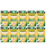 Crayola 51-0320 Non-Toxic White Chalk 12-ct/Box (10-BOXES) - $18.81