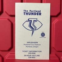 The Portland Thunder WFL World Football League Pocket Schedule Vintage 1975 - $13.49