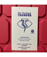 The Portland Thunder WFL World Football League Pocket Schedule Vintage 1975 - $256.84 MXN