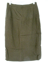 NWT Emanuel Ungaro Paris Designer High Waisted Virgin Wool Brown Skirt 8 $510 - £60.76 GBP