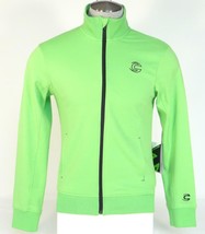 Cannondale Men&#39;s Bright Green Zip Front Stretch Track Jacket Men&#39;s 88460... - £75.93 GBP