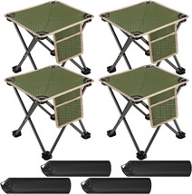 4Pack Camping Stool,Portable Folding Compact Lightweight Stool Seat for Camping - £29.40 GBP