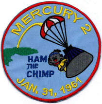 Human Space Flights Mercury 2 Ham the Chimp 1961 Badge Embroidered Patch - $19.99+