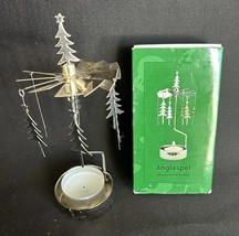 Anglaspel Swedish Carousel Christmas Trees Tea Candle Sweden Org Box - $17.81