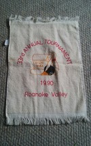 VTG Virginia State Bowling Towel 33rd Annua Tournament 1990 Roanoke Vall... - $11.99