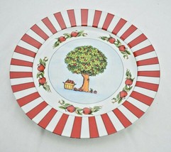 Mud Pie Apple Cottage Set of 4 Decorative Dessert Plates with Storage New - £25.35 GBP