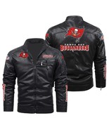 Tampa Bay Buccaneers Black Zip Up NFL Fan Gear Leather Jacket  - $2,387.34 MXN+