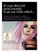 Max Factor UltraLucent Fluid Naked Makeup Vintage 1968 Full-Page Magazine Ad - £7.75 GBP