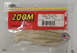 Zoom 056185 Super Fluke Jr 4 Inch Fishing Lure 10 Per Package White Ice - £5.56 GBP