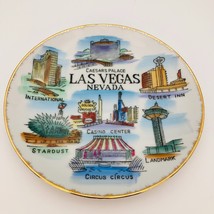 Vintage Las Vegas Hotels Casinos 7&quot;  Souvenir Plate Caesars Palace Stardust &amp; - £11.79 GBP