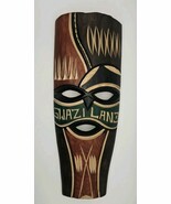 African Hand Carved Wall Face Mask Tribal Art Decor Wooden Carving Swazi... - €17,43 EUR