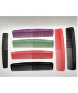 Plastic Vintage Comb LOT of 7 Goody Combs Pink Green Black Purple USA - $1,282.52 MXN
