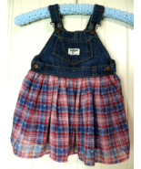 OshKosh B&#39;Gosh Denim w sheer skirt with blue lining Overall  Dress 18 Mo... - €12,66 EUR
