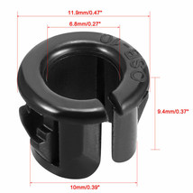 x5 OSB- 10mm BLK NYLON SNAP BUSHING GROMMET OPEN CLOSED CABLE WIRE HEYCO... - £4.68 GBP