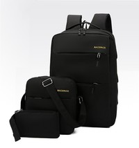 3pcs/set USB Unisex Schoolbag Teenage Teenagers Bookbag Backpack to School Bag K - £37.58 GBP