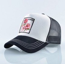  Baseball Cap Women Spring Summer  Snapback Trucker Hat For Men Flower Embroider - £21.59 GBP
