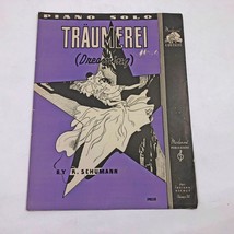 Music Sheet Traumerei Dreaminge R. Schumann 1936 Arranged by M. Boguslawski - $19.69 CAD