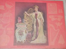 VTG COCA-COLA AD Calendar Girl PRETTY GIRL PLASTIC COATED PLACEMAT, Vintage - $14.03