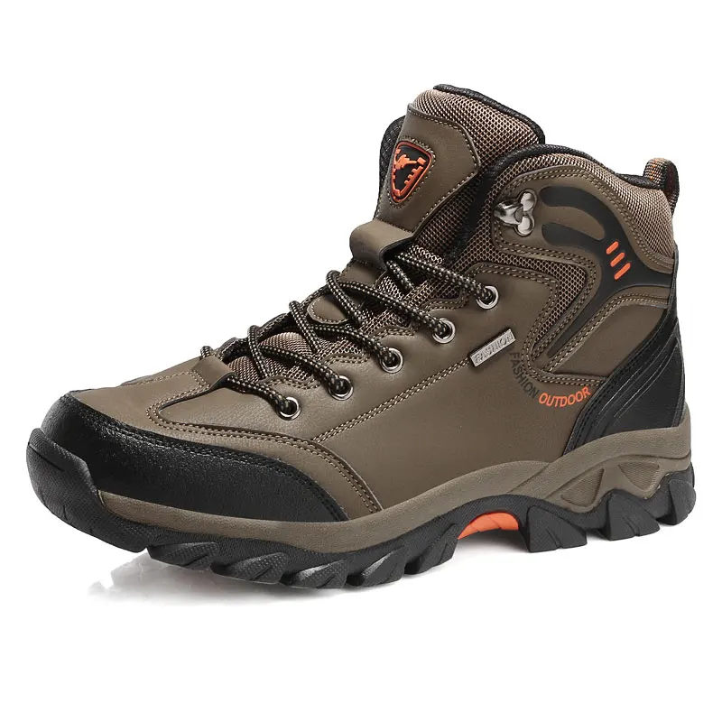 Winter Ankle Boots Men Leather Casual Shoes Outdoor Camping Waterproof Work Tool - £156.24 GBP