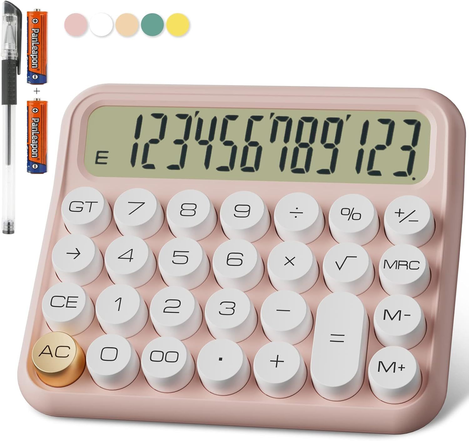 Mechanical Calculator 12 Digit Extra Large 5-Inch Lcd Display, Decklit, ... - $33.92