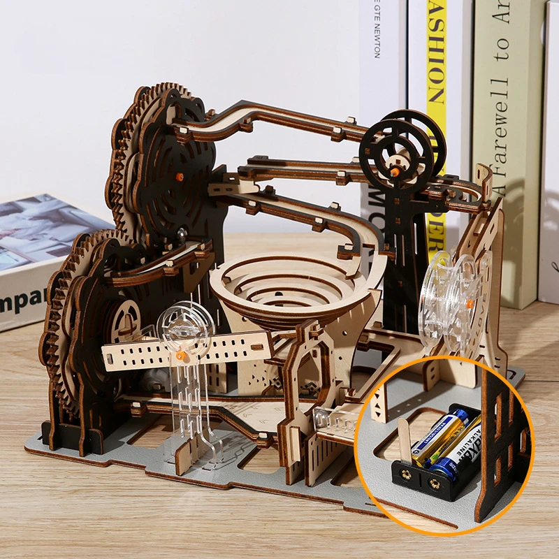 3D Wooden Marble Run Jigsaw Puzzle Set Electric Manual Model Kits Buildi... - £30.99 GBP+