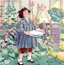 Little Tommy Tucker Sing 1912 Lithograph Print Choate Art Mother Goose DWZ6 - £19.65 GBP