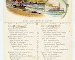 1903 Norddeutscher Lloyd Bremen S S Kronprinz Wilhelm Breakfast Menu Pos... - £53.97 GBP