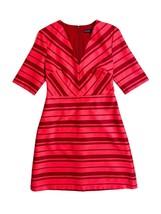 Ralph Lauren Dress Red Striped V neck A Line Sz S New - £61.27 GBP