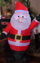 Holiday Time Waving Santa Inflatable Christmas Airblown Gemmy 4ft Greeter RARE - £27.77 GBP