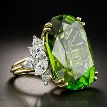 Green Peridot Ring, Handmade Ring, Green Quartz Gemstone Ring, 925 Sterling Silv - £199.29 GBP