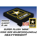 GENUINE ARMY KING SIZE BLANKET United States HEAVYWEIGHT BED MINK PLUSH ... - £63.75 GBP