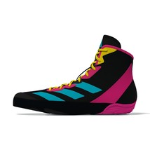 Adidas Adizero Black/Cyan/Pink Wrestling Shoes - $2,375.66 MXN