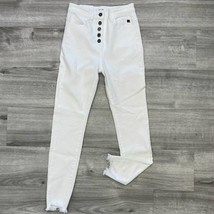 Kancan buttonfly distressed skinny jeans size 13/30 - £35.80 GBP