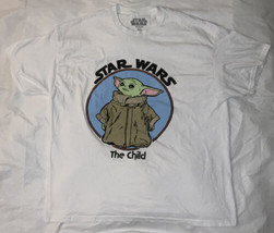 Star Wars Baby Yoda The Child T Shirt White Cotton Lucas Films Size XXL - £11.66 GBP