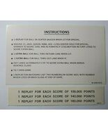 Hi Deal Bally Pinball Machine Score Card Instructions 1975 NOS Original ... - $21.05