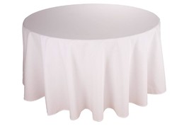 Permalux Cottonblend 72-Inch Round Tablecloth, White - £3.93 GBP