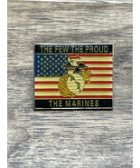 The Few The Proud The Marines Lapel Pin USA Flag Military Militaria KG JD - $9.89