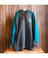 MIAMI DOLPHINS Thick Sherpa Lined Hooded Jacket Full Zip Hoody Sewn Logo 5X - $72.37